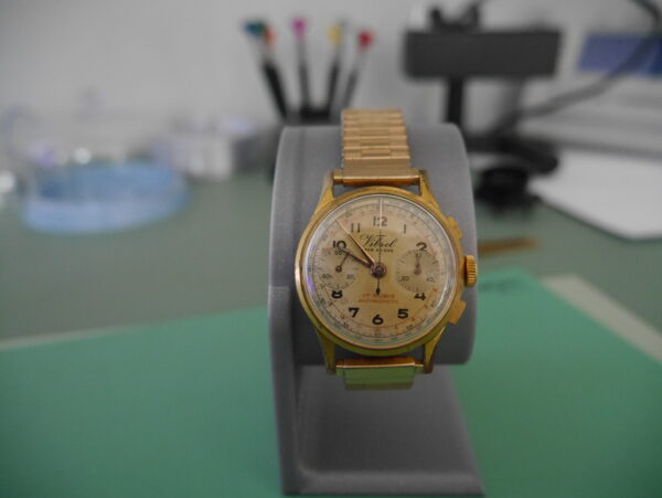 Chronographe vintage Vibrel plaqué or – Image 2