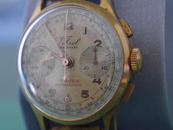 Chronographe vintage Vibrel plaqué or – Image 4